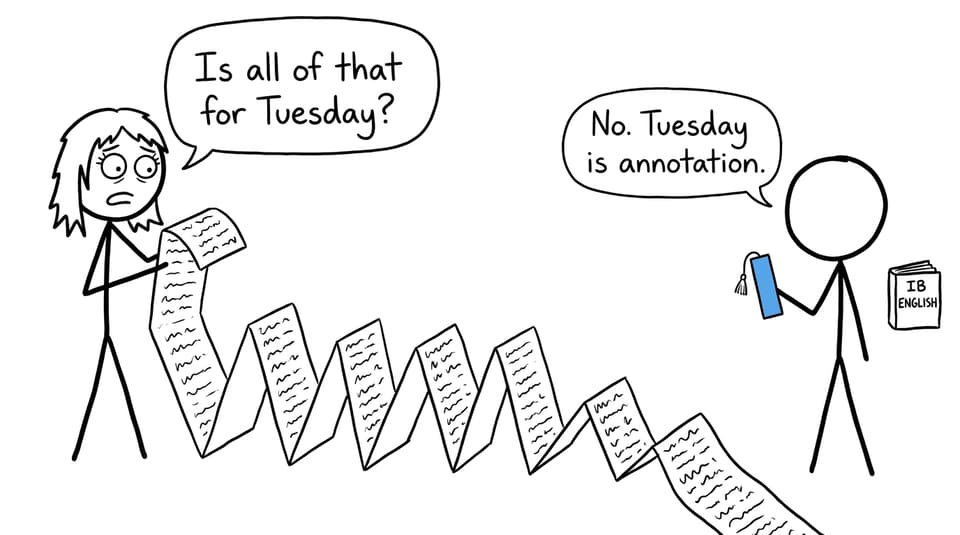 A parent discovers that annotation is its own assignment