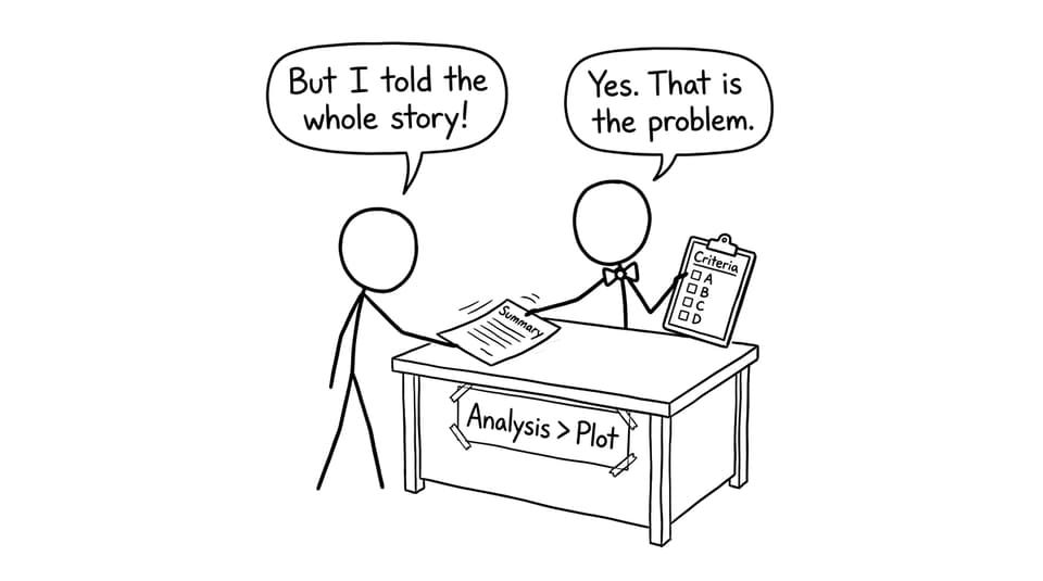 Examiner prefers analysis