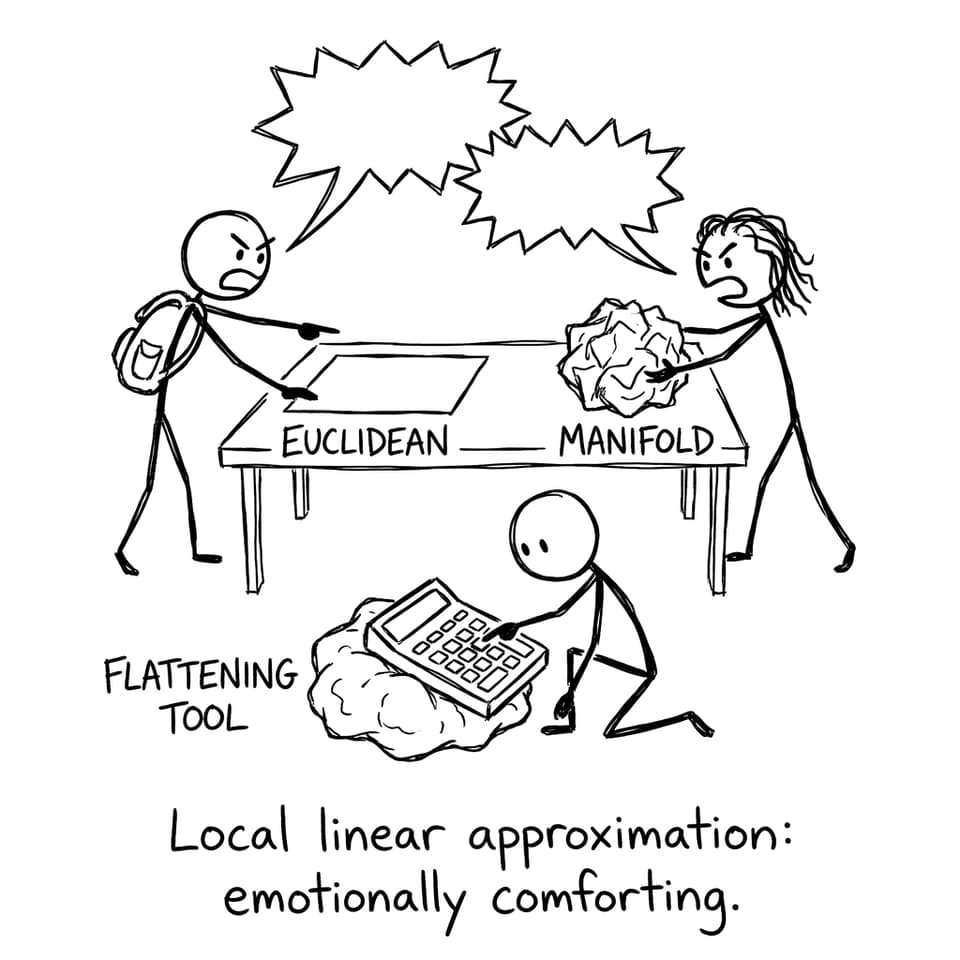 Euclidean vs manifold argument