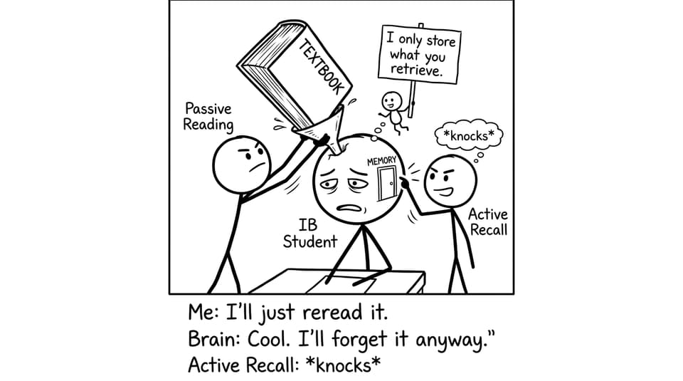 Comic about rereading vs active recall