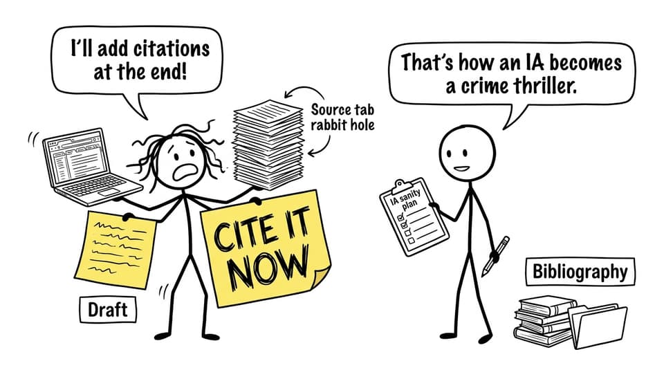 An IB student learns to cite early, not later
