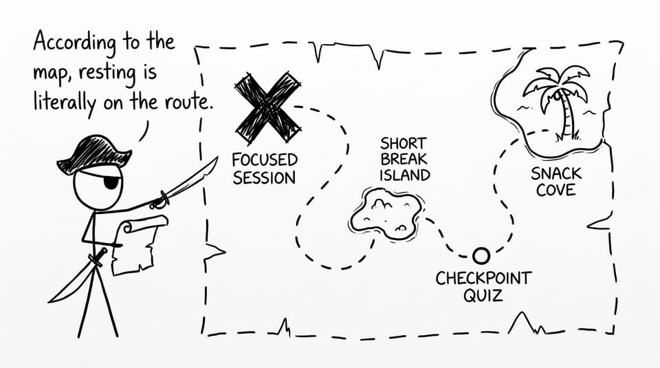 Resting is literally on the route