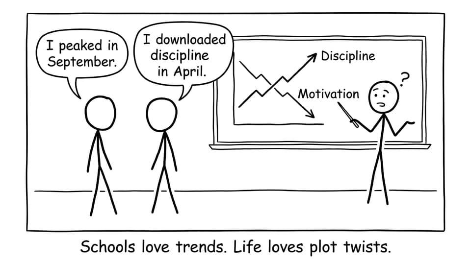 The trend line schools love vs the plot twist life loves