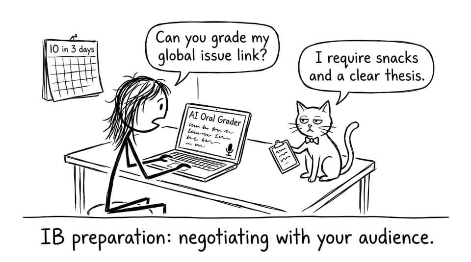 IB student negotiating with their audience