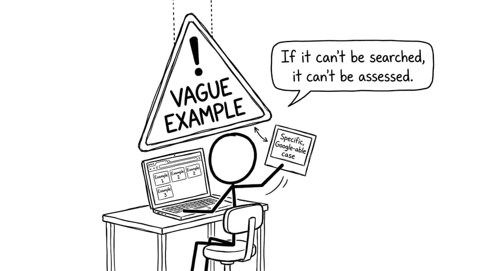 If it can't be searched, it can't be assessed.