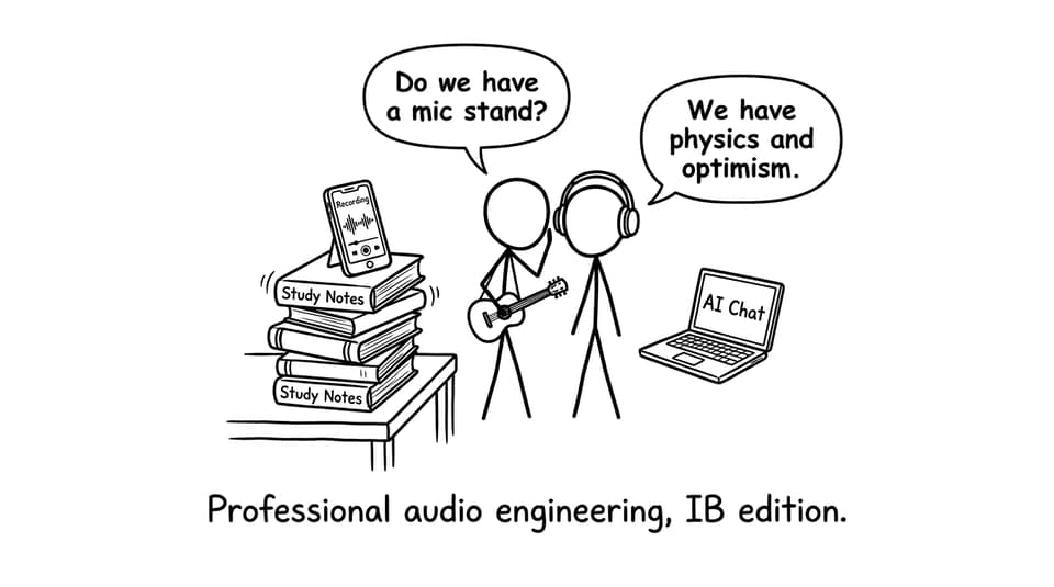 Recording setup comic