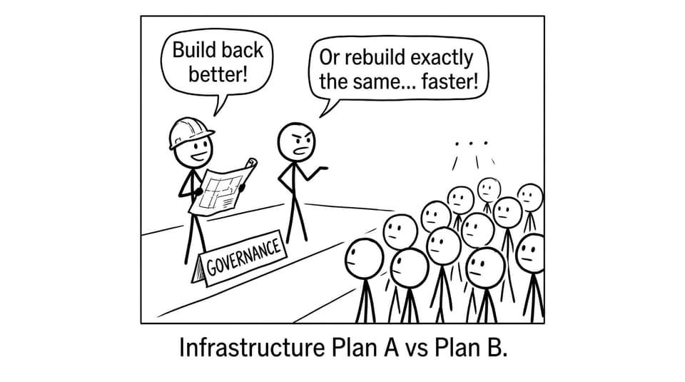 Town hall debate: build back better vs rebuild the same