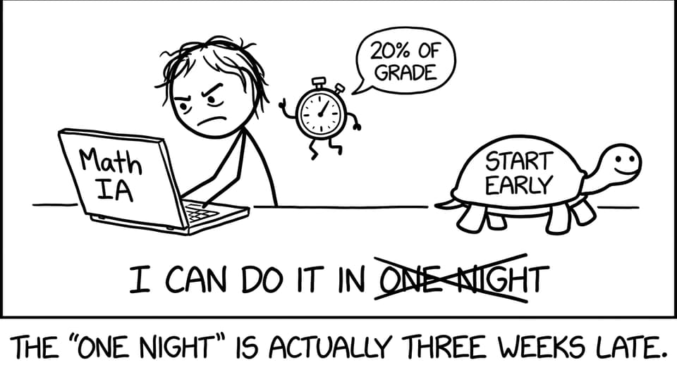 A student versus the “one night” myth