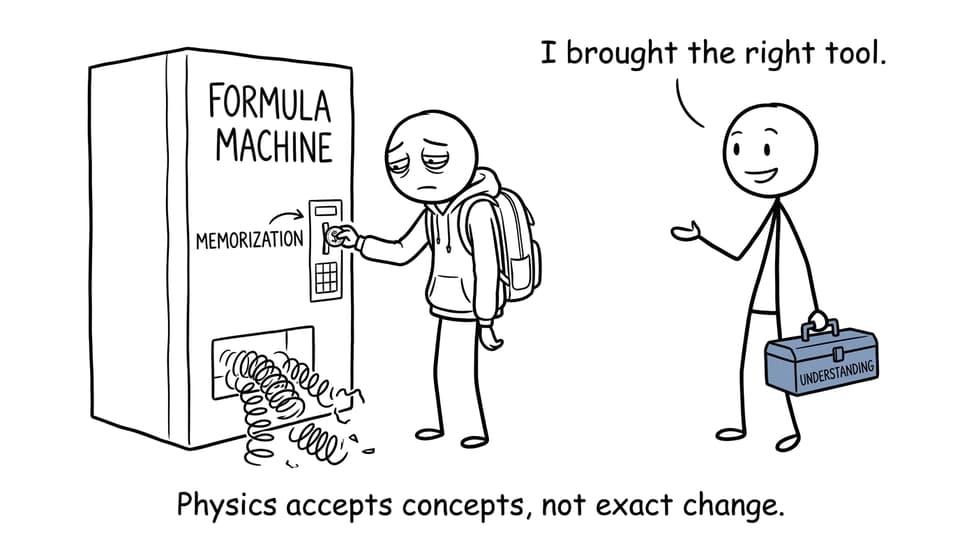 An IB Physics student discovers that understanding is more useful than memorization