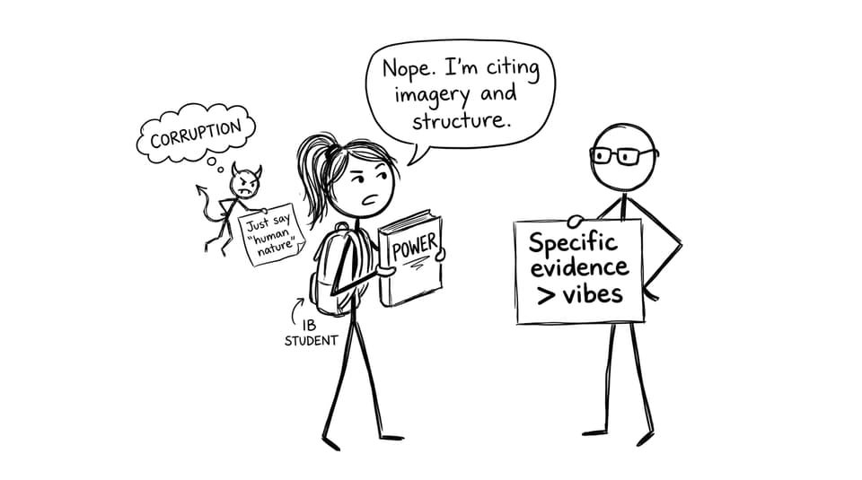 Comic about avoiding vague analysis