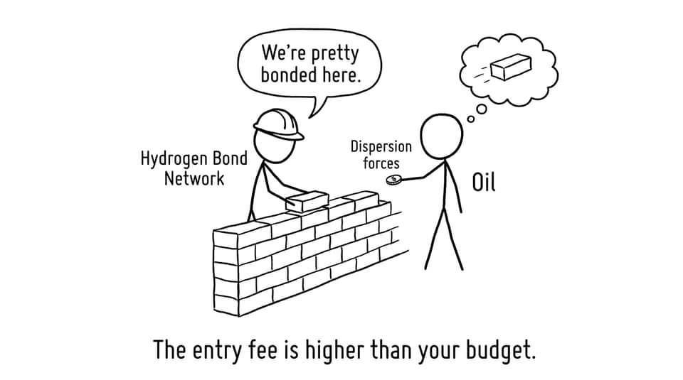 Hydrogen bonds have a high entry fee