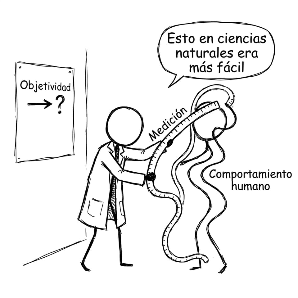 Regla doblada intentando medir comportamiento humano