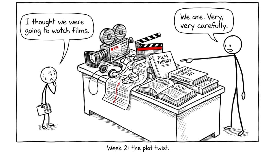A new IB Film student discovers that watching films means watching them very carefully