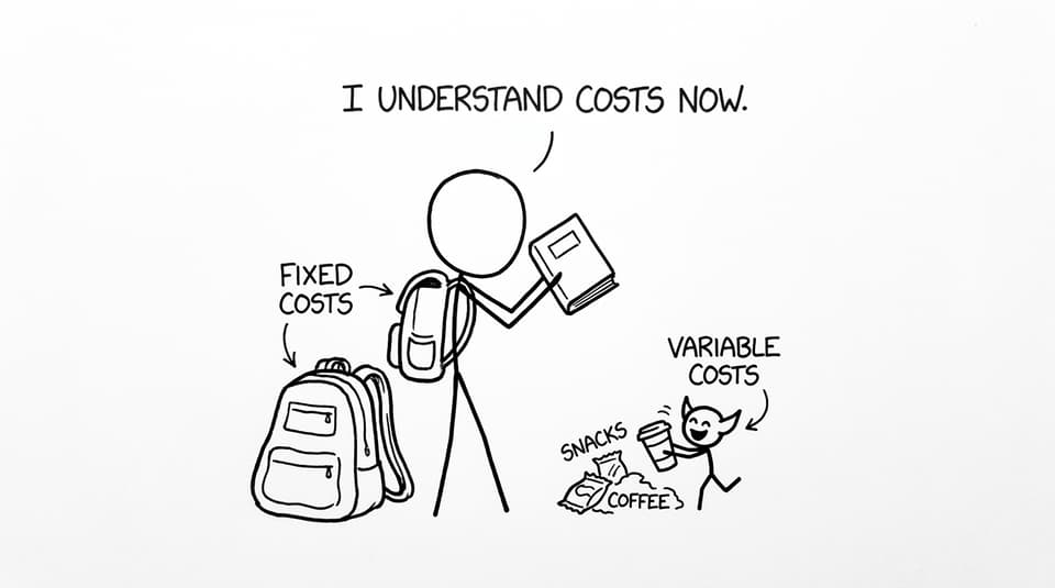 An IB student battling fixed and variable costs