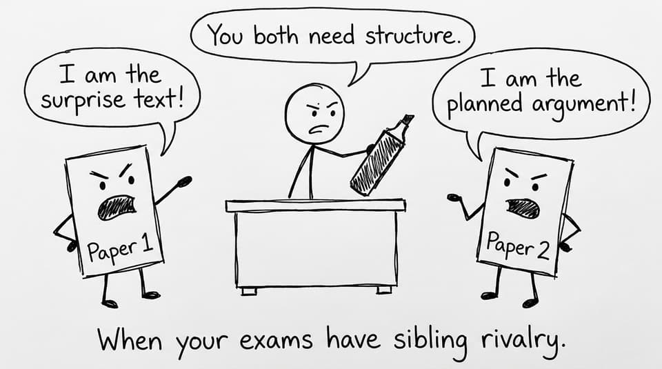When your exams have sibling rivalry.