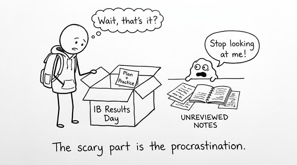 A comic about procrastination vs real prep