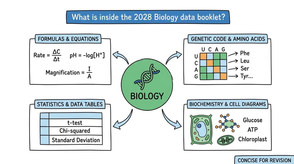 Biology: What is inside the 2028 Biology data booklet?