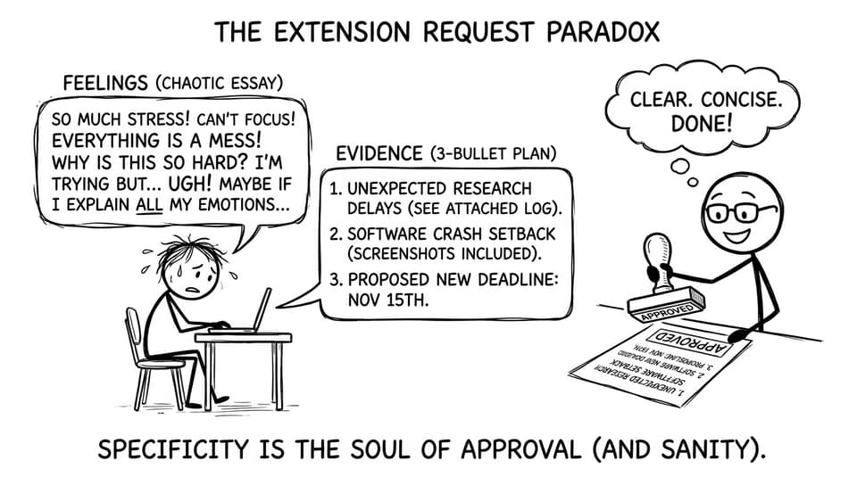 The extension email that gets approved