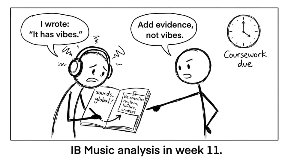 IB Music analysis in week 11
