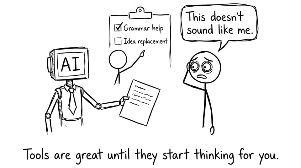 AI hands paragraph comic