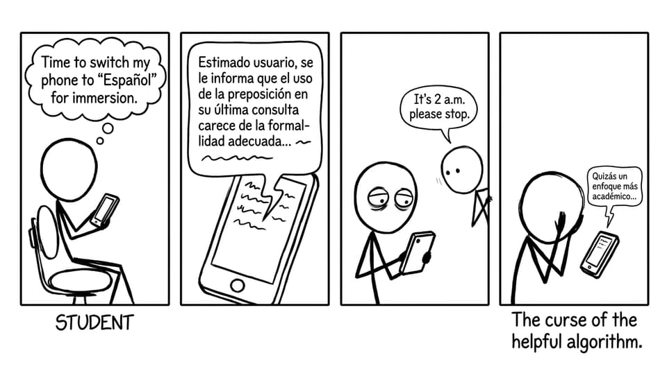 Phone settings “correcting” a student at 2 a.m.