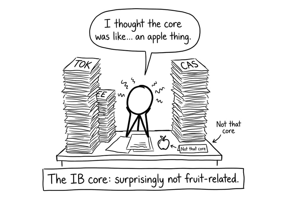 A stressed IB student meets the non-fruit core