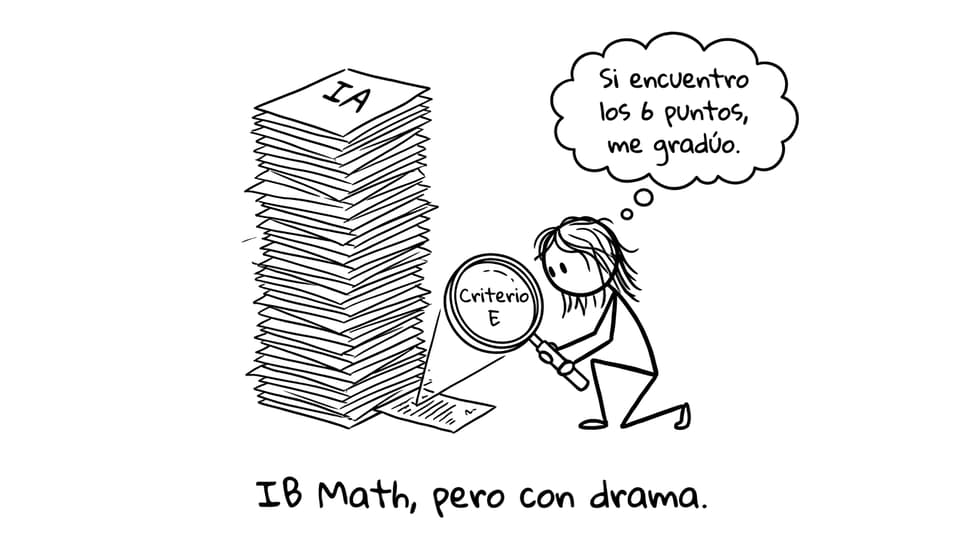 Estudiante buscando Criterio E como tesoro