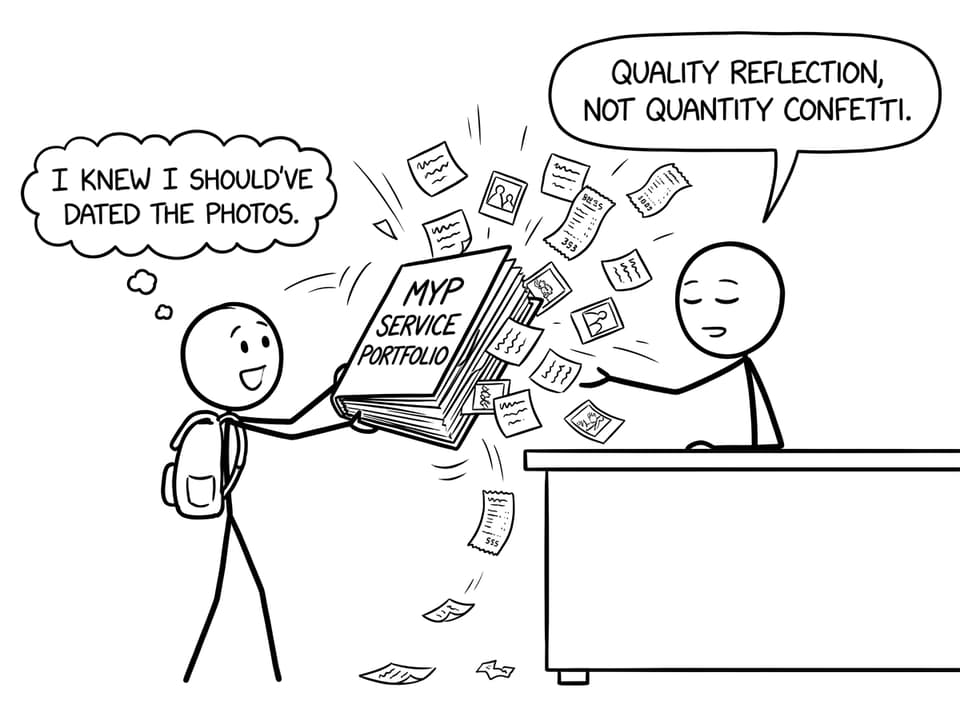 Comic about messy service portfolio