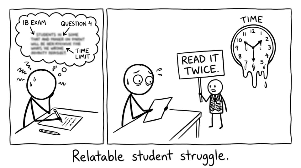 A student learns to read the question twice