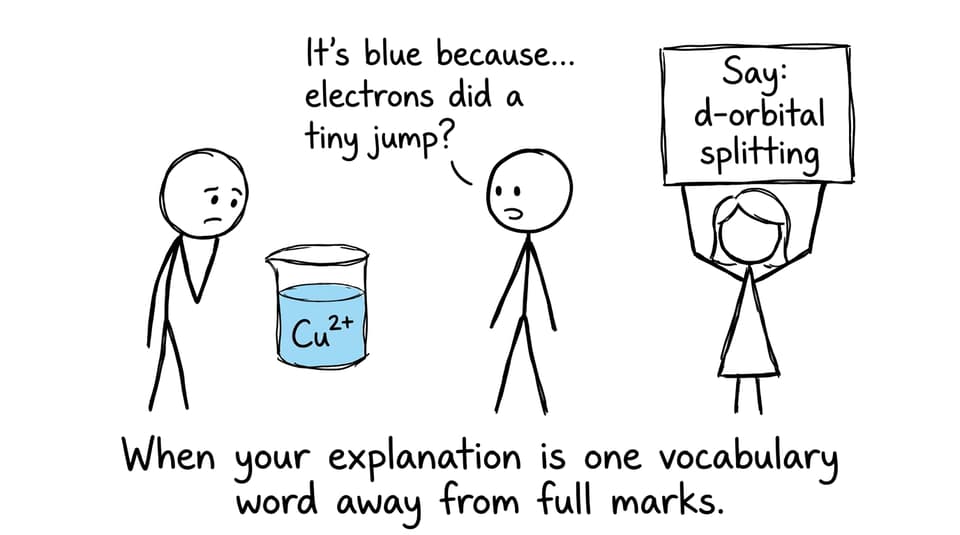 Student trying to say the right phrase about color