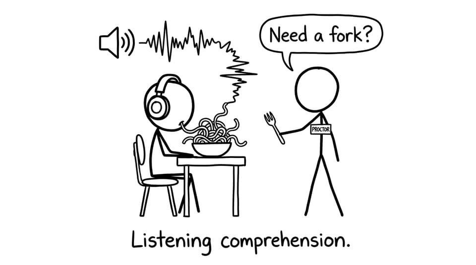Listening comprehension turns into spaghetti
