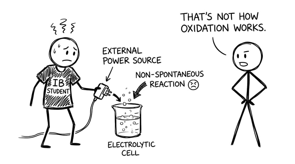 An IB student tries to charge a beaker like a phone