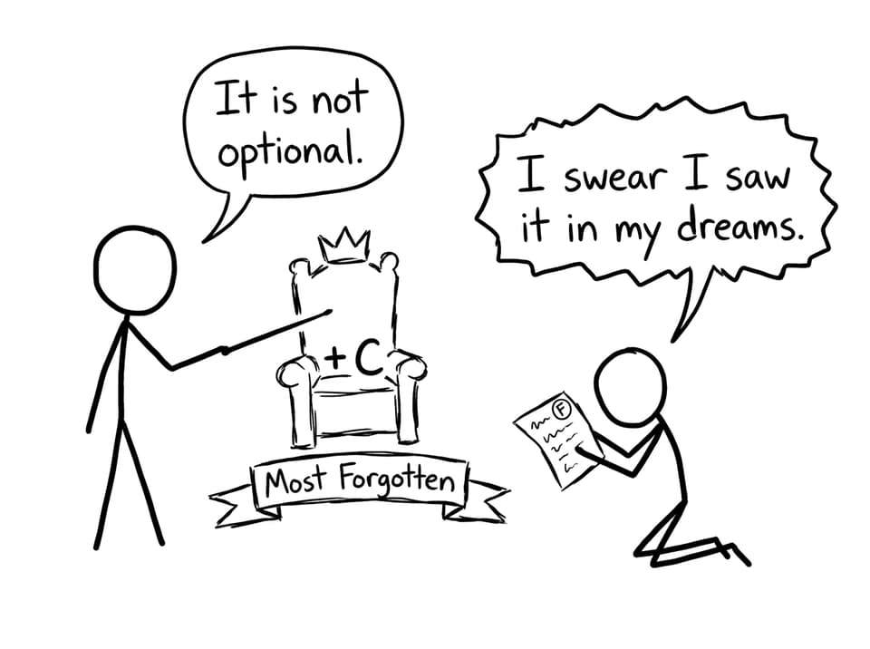 + C is not optional