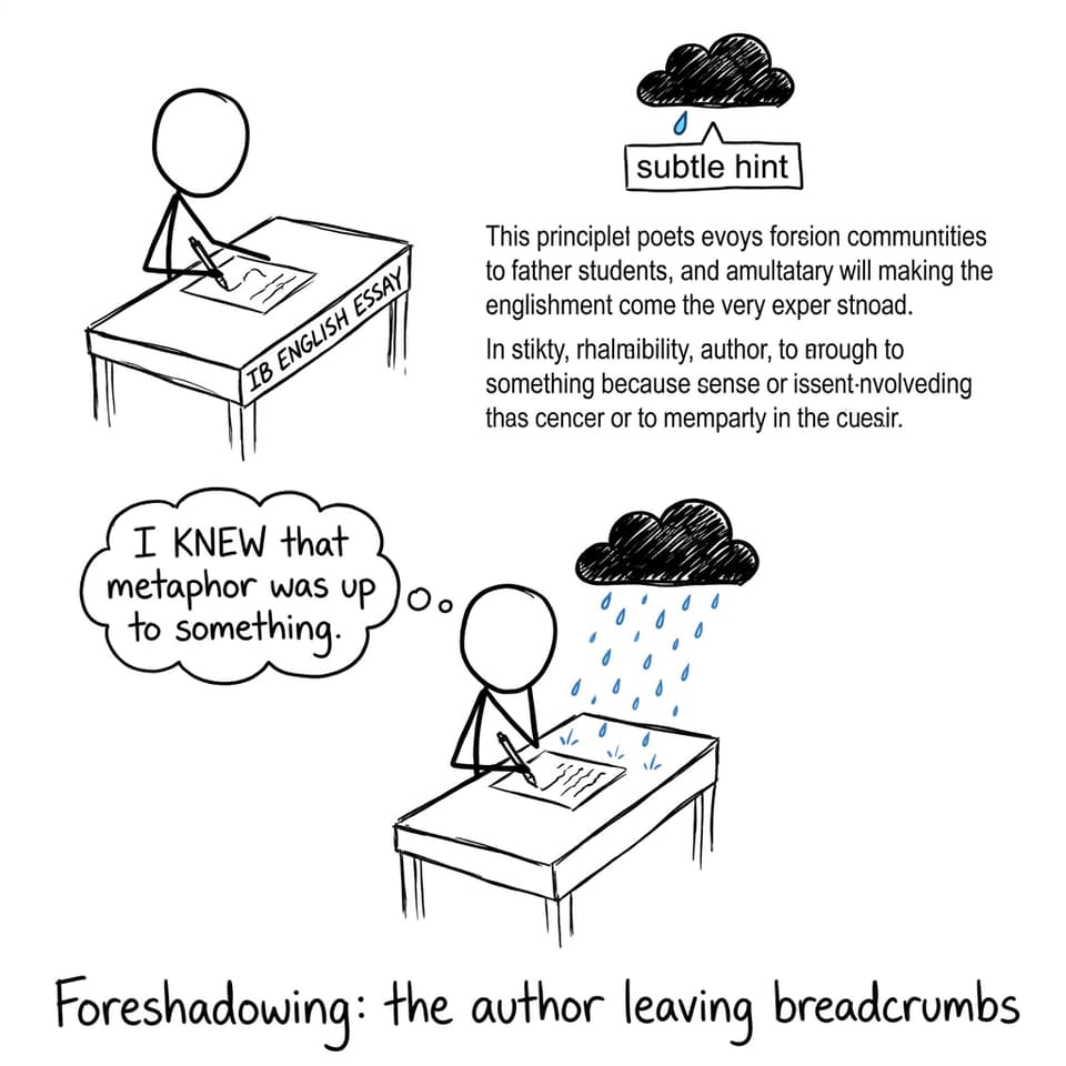 Foreshadowing as breadcrumbs joke