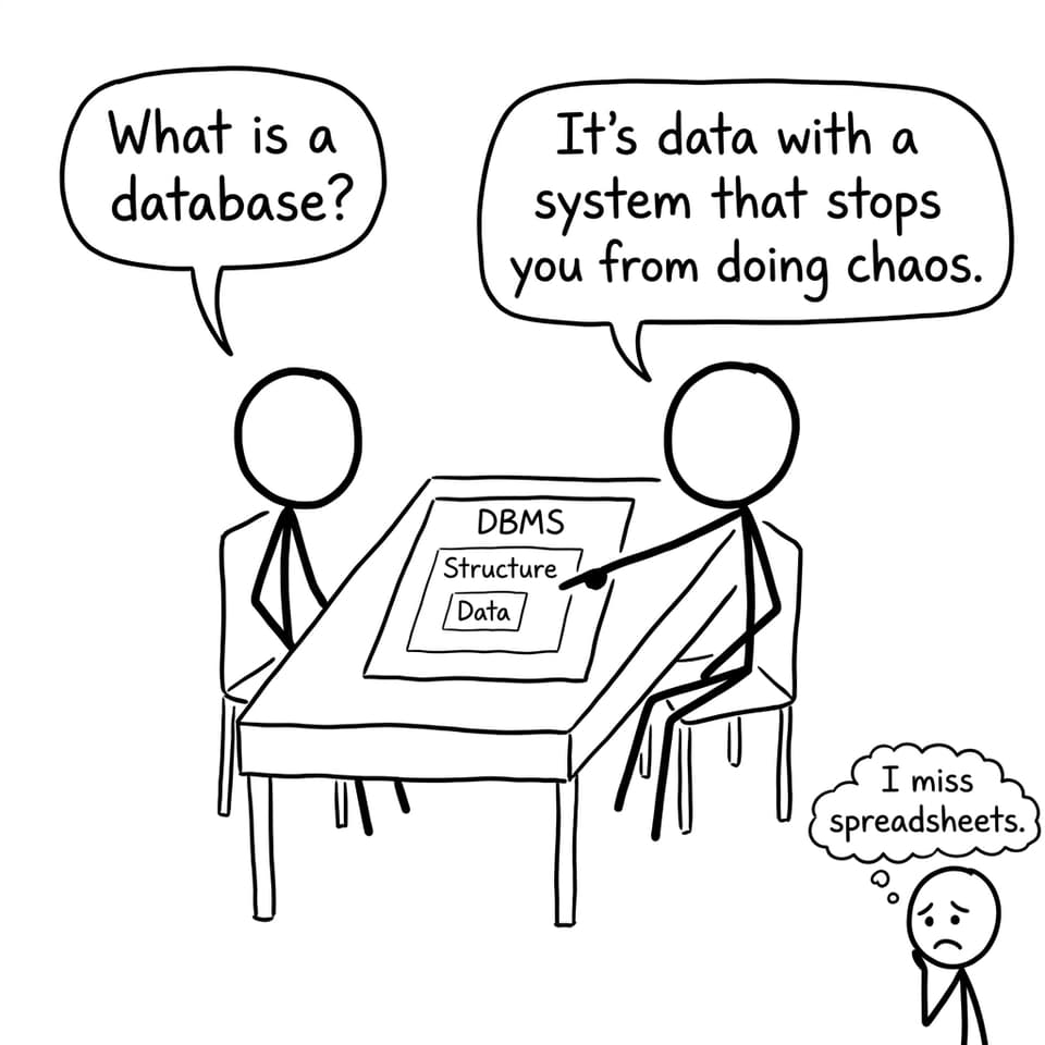 DBMS “stops you from doing chaos”