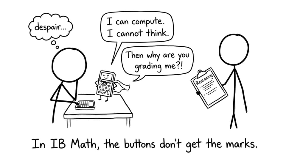 Calculator with cape joke