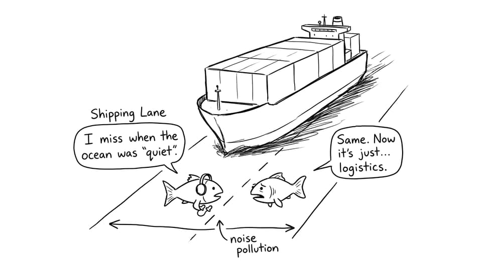 Comic about shipping lane noise