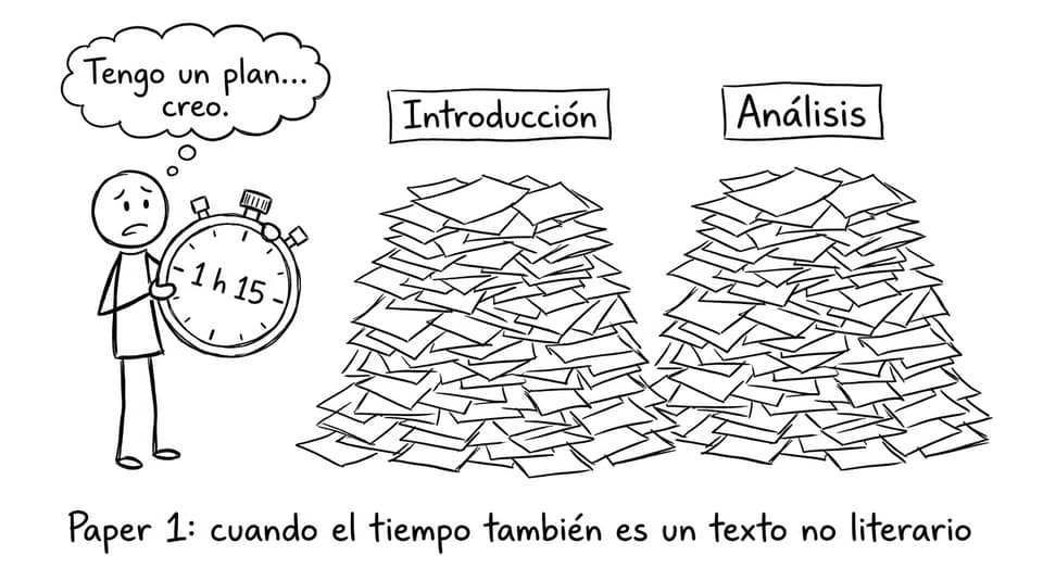 Estudiante y cronómetro en Paper 1