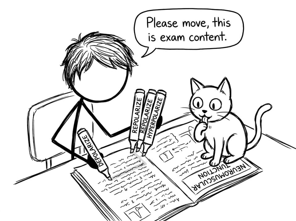 Highlighters depolarize repolarize cat joke