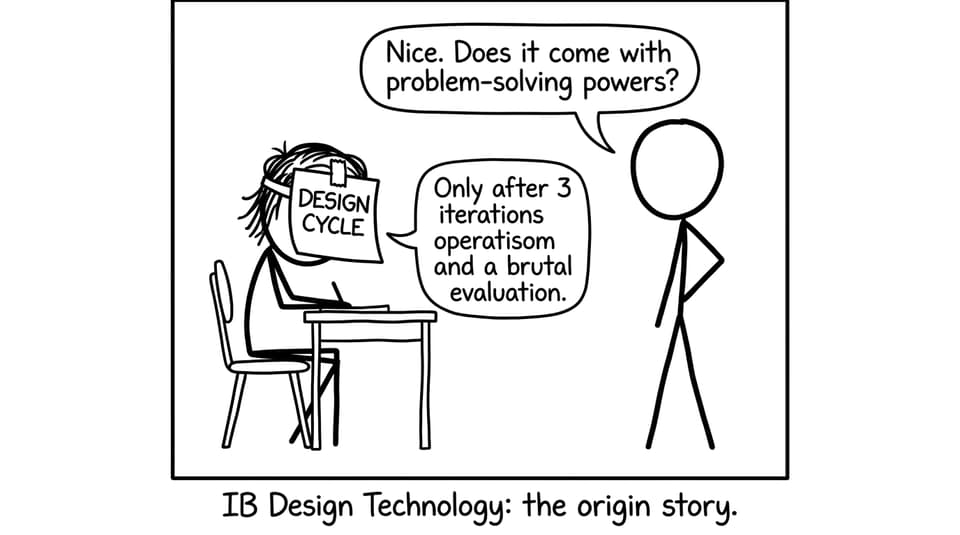 IB Design Technology origin story comic