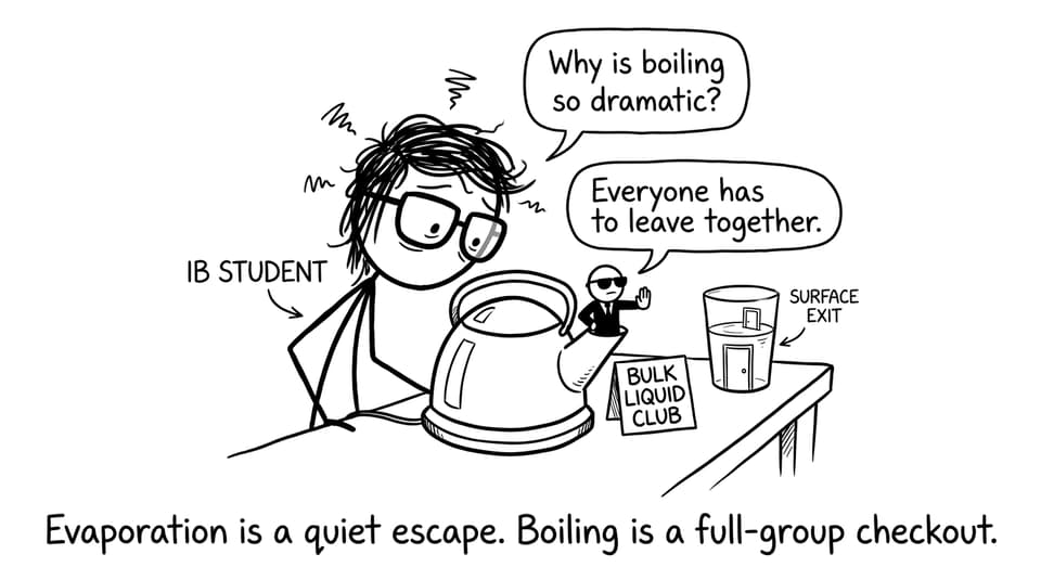 Evaporation vs boiling comic