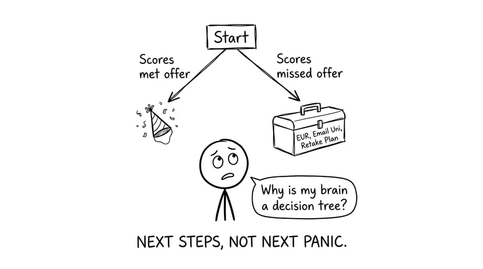 Decision tree for next steps after IB results