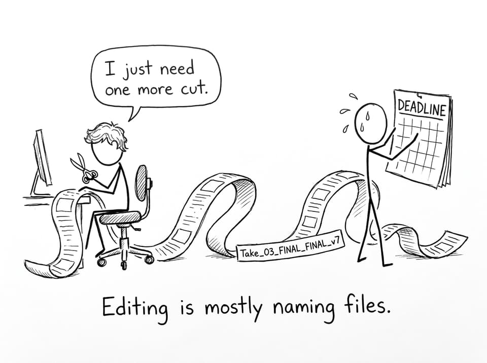 Editing timeline file names comic