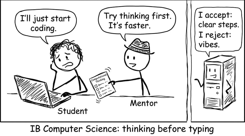 IB Computer Science: thinking before typing