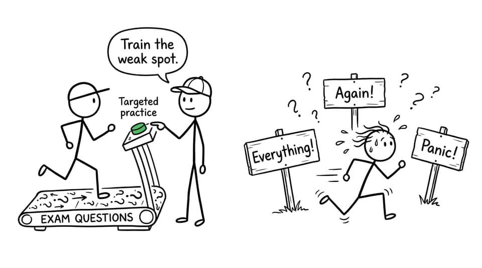 Targeted revision competes with the traditional strategy of panicking about everything