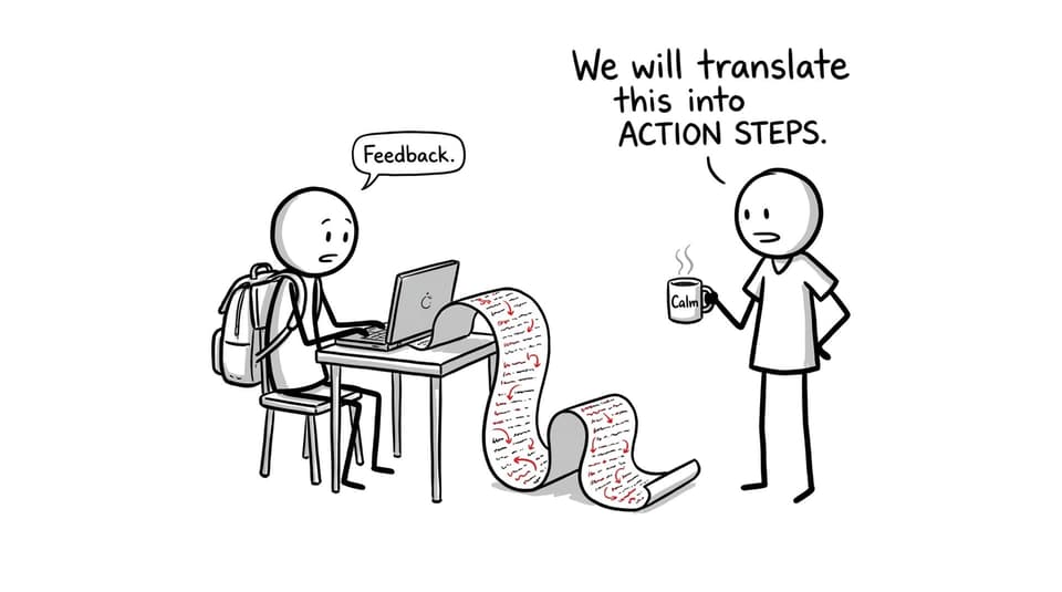 A comically long feedback scroll