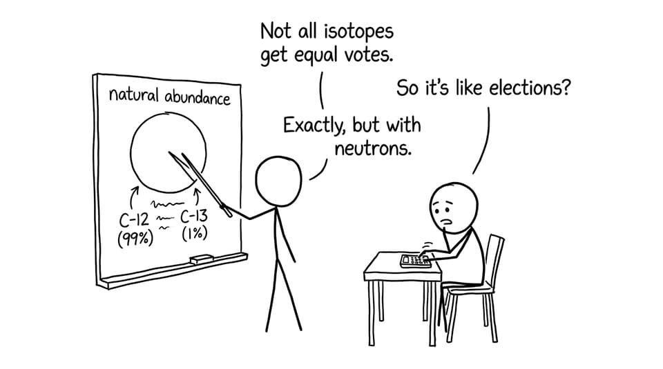 Teacher explaining isotope votes