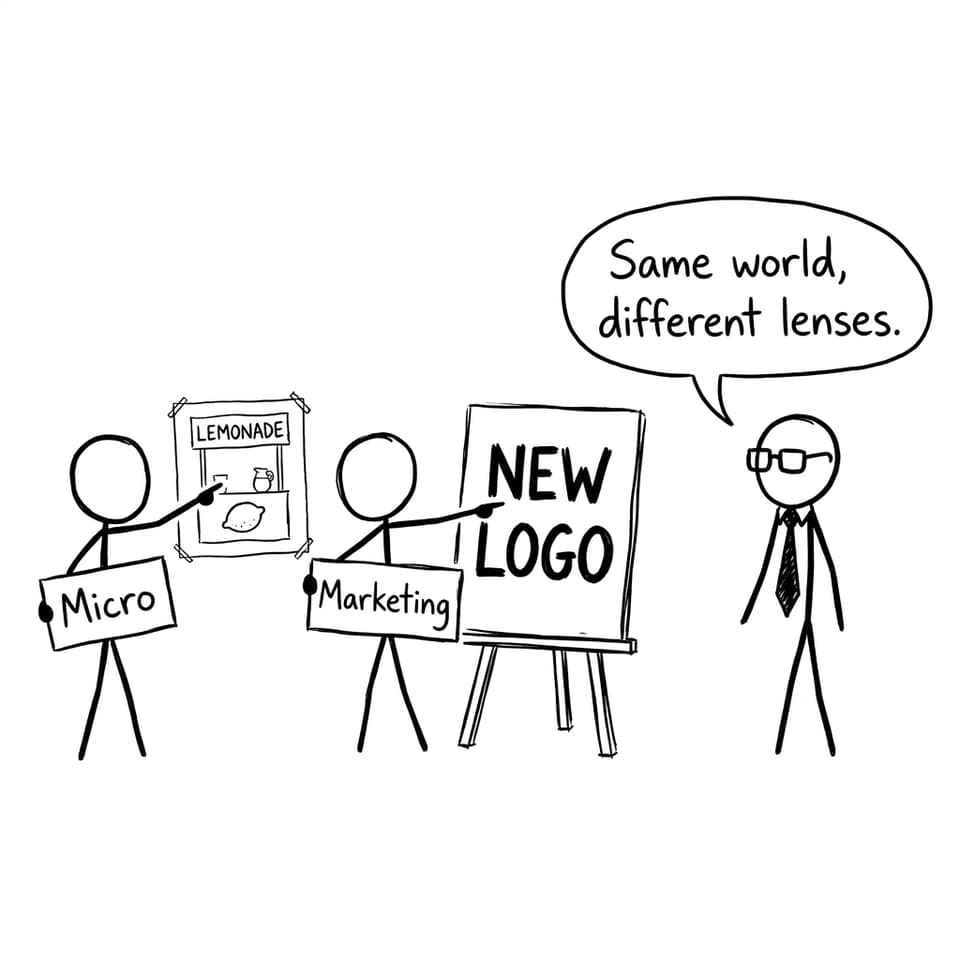 Two lenses: Micro vs Marketing