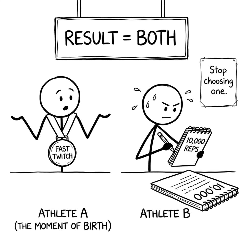 Both genetics and reps joke