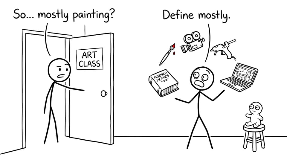 A parent discovers that IB Visual Arts involves considerably more than painting